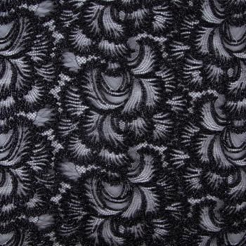 Шантильи с вышивкой и бисером 031-19788 черный