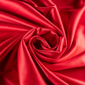 Сатин стрейч К33-807 красный однотонный