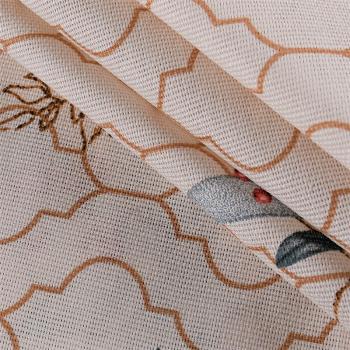 Рогожка 048-11024 бежевый принтованный