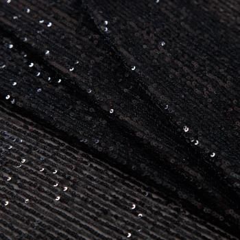 Пайетки на сетке 055-16472 черный