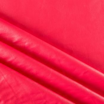 Экокожа К14-565 кораллово-красный однотонный