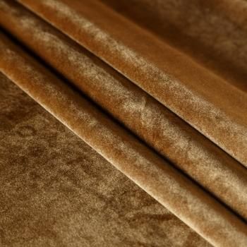 Ткань микровелюр 09-02-08938 золотистый однотонный