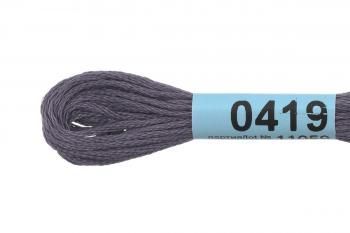 Нитки для вышивания Gamma мулине 8 м 0419 темно-серый