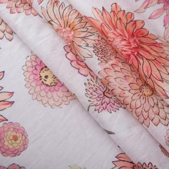 Батист 003-19923 белый принтованный