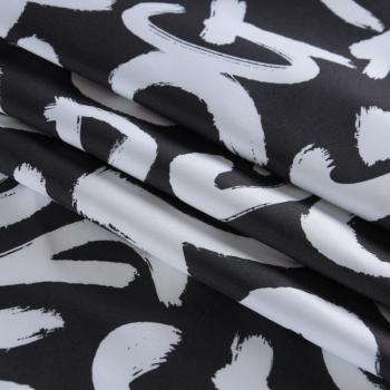 Тафта 051-11736 черный принтованный