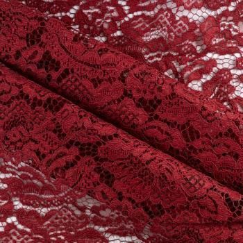 Гипюр К33-511 бордовый однотонный