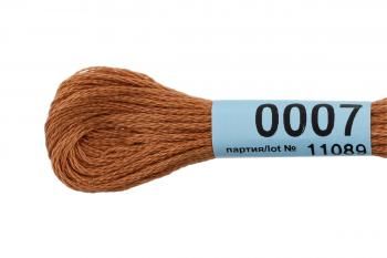 Нитки для вышивания Gamma мулине 8 м 0007 светло-коричневый