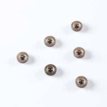 Пуговица с проколами 11 мм пластик 497108  темно-серый