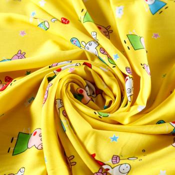 Штапель 069-08269 желтый принтованный