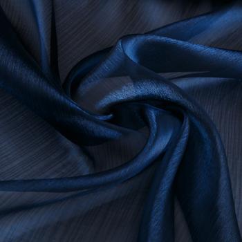 Органза 039-18817 темно-синий однотонный