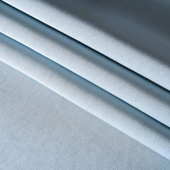 Ткань портьерная сатин h-310 см 16-02-10797 серебристо-голубой однотонный