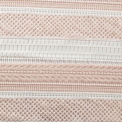 Гипюр-макраме К21-1079 бежево-белый