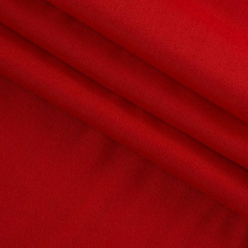 Твил-штапель 069-13120 красный однотонный