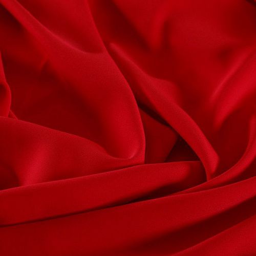 Креп 026-18690 алый однотонный