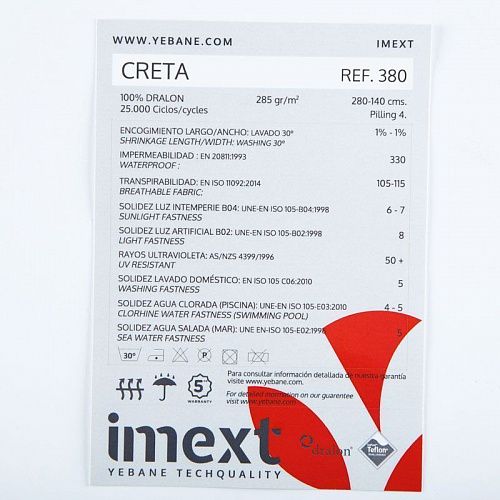 Ткань уличная CRETA/8 Т465-02-19 серо-голубой однотонный