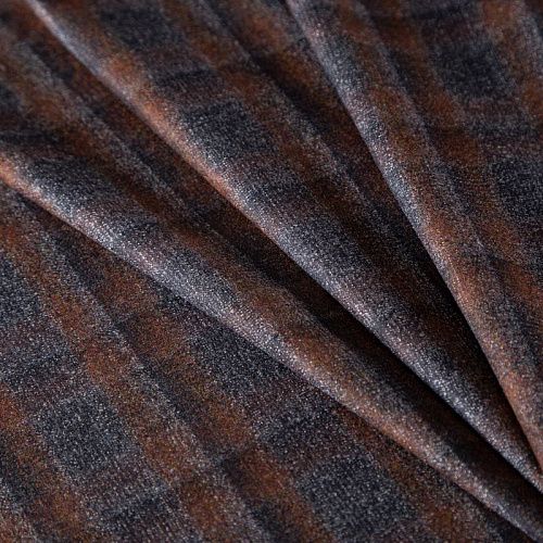 Ткань костюмная Armani 025-19798 терракотово-серый клетка