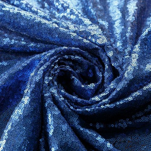 Пайетки на сетке 055-03182 сапфировый однотонный