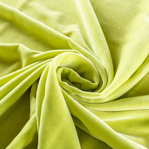 Бархат 002-01190 лаймовый однотонный