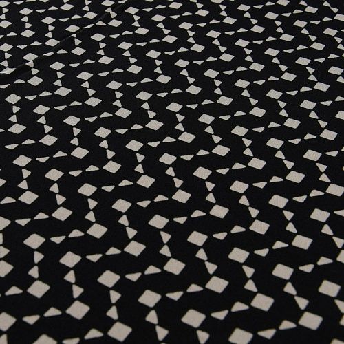 Креп 026-11960 черный принтованный