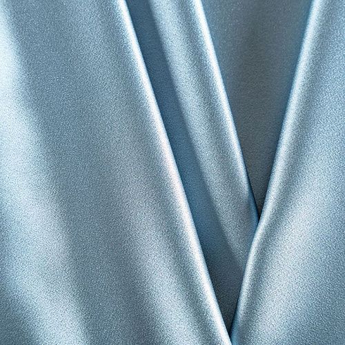 Кади креп-атлас 001-06590 серо-голубой однотонный