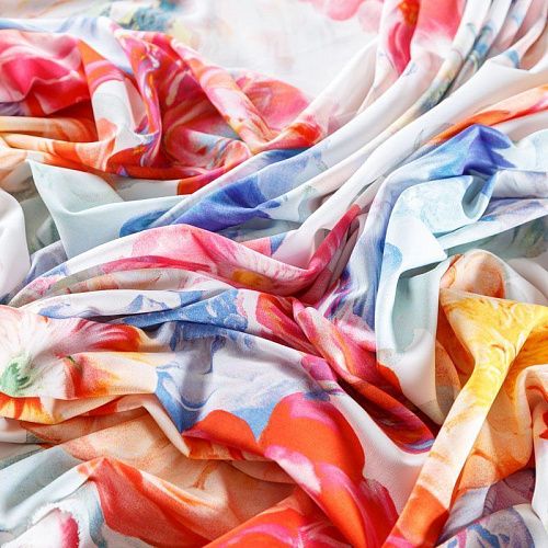 Вискоза "Лоренцо" 036-08195 белый принтованный