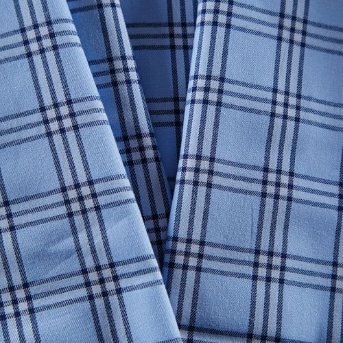 Хлопок плательно-рубашечный 049-12252 голубой принтованный