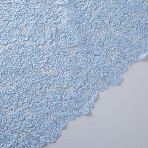 Гипюр 012-13639 голубой однотонный