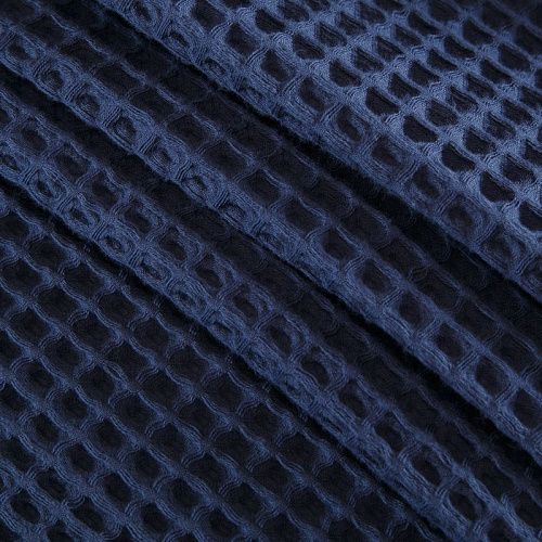 Полотно вафельное Бохо 007-18357 пыльно-синий однотонный