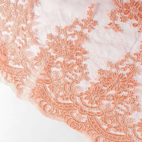 Гипюр К05-0047 лососевый