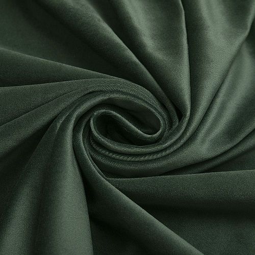 Ткань портьерная бархат H-300 см 09-02-15454 бутылочный зеленый однотонный