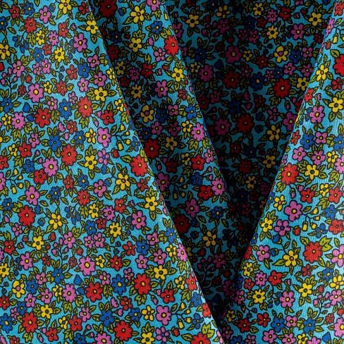 Бязь 007-00698 голубой принтованный