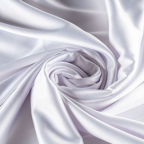 Сатин стрейч К33-753 белый однотонный