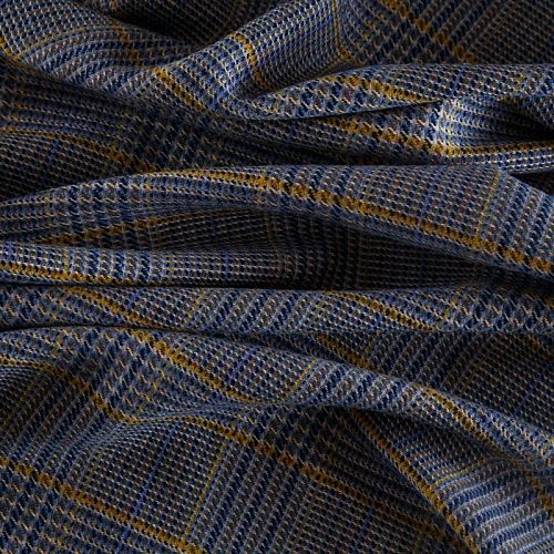 Ткань костюмная  025-14406 голубой принтованный