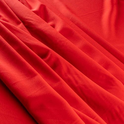 Крепдешин синтетический К28-584 красный однотонный