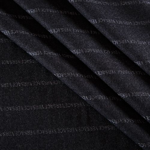 Ткань костюмная Versace 025-19085 темно-серый принтованный