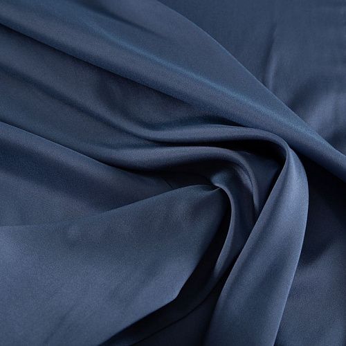 Ткань подкладочная стрейч 045-20279 серо-синий однотонный