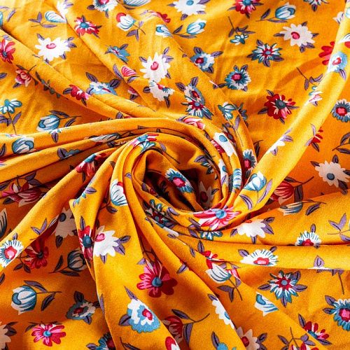 Штапель 069-01595 col.2 тыквенный принтованный