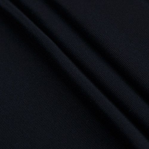 Трикотаж в рубчик  056-14710 черный однотонный