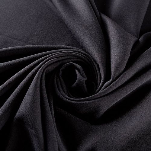 Креп 026-01684 черный однотонный