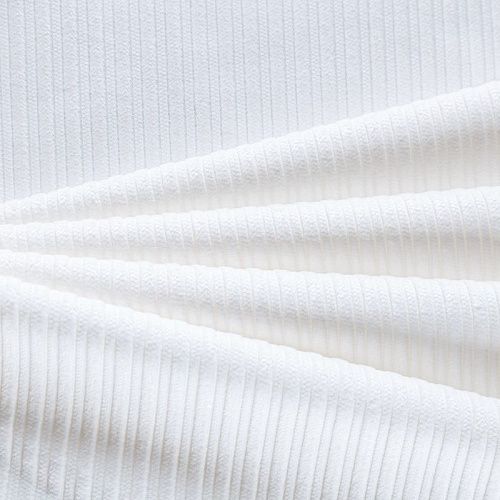 Вельвет 008-05755 молочный однотонный