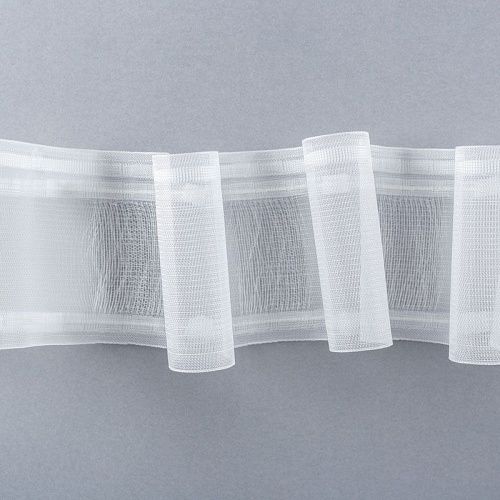 Лента драпировочная 101-6961 волна эффект люверсов 1:2,5 прозрачная