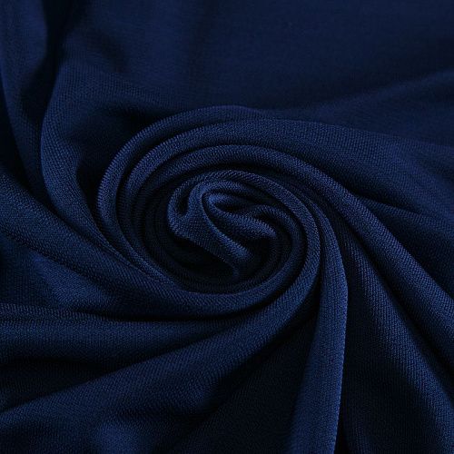 Трикотаж вискозный 056-16690 темно-синий однотонный