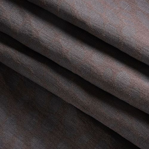 Лен натуральный 035-11747 серо-коричневый жаккардовый