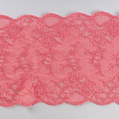 Кружево эластичное 200 мм Ф01-0153 кораллово-розовый
