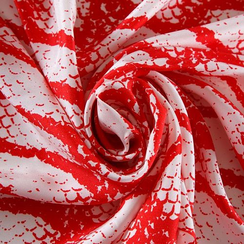 Шелк натуральный 064-12463 белый принтованный