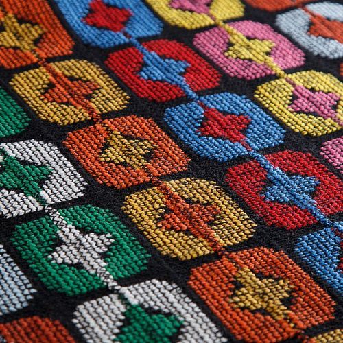 Трикотаж вязаный 056-16484 черный мультиколор