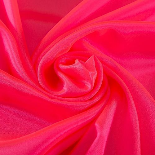 Перл шифон 068-19401 розовый неон однотонный