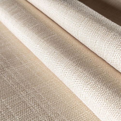 Ткань портьерная лен h-295 см 05-02-00331 молочный однотонный