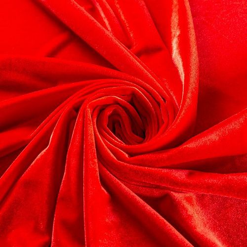 Бархат 002-02011 алый однотонный