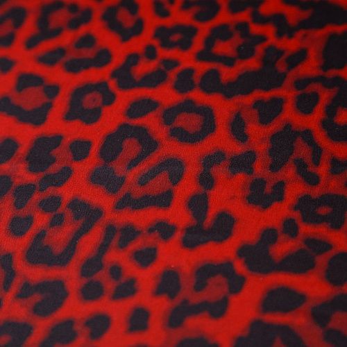 Шелк синтетический 065-13925 красный принтованный